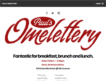 Tablet Screenshot of paulsomelettery.com